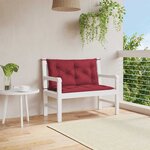 vidaXL Coussin de banc de jardin rouge bordeaux tissu oxford