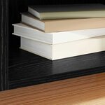 vidaXL Meuble à vinyles Chêne noir 121 x 38 x 48 cm Bois d'ingénierie