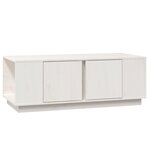 vidaXL Table basse Blanc 110x50x40 cm Bois massif de pin