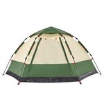 vidaXL Tente de camping cabine 4 personnes vert libération rapide