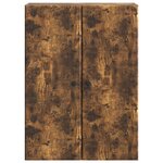 vidaXL Armoire Murale Chêne fumé 66 x 34 5 x 90 cm Bois d'ingénierie