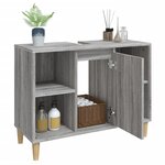 vidaXL Meuble d'évier sonoma gris 80x33x60 cm bois d'ingénierie