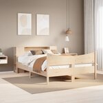vidaXL Cadre de lit sans matelas 140x190 cm bois de pin massif