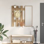 vidaXL Porte-manteau mural Chêne artisan 100 x 10 x 100 cm