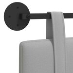 vidaXL Tête de lit suspendue Gris nuage tissu