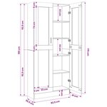vidaXL Armoire vitrine Chêne sonoma 82 5x30 5x185 cm Bois ingénierie