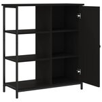 vidaXL Buffet noir 70x30x80 cm bois d'ingénierie