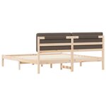 vidaXL Cadre de lit avec tête de lit rembourrée Taupe 200 x 200 cm