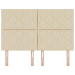 vidaXL Tête de lit Design en losanges Crème 140 cm Tissu