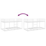 VidaXL Lit superposé sans matelas blanc 100x200 cm acier