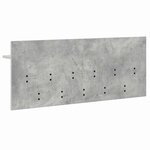 vidaXL Porte-manteau mural avec étagère Gris béton Bois d'ingénierie