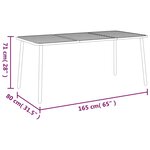 vidaXL Table de jardin anthracite 165x80x71 cm acier