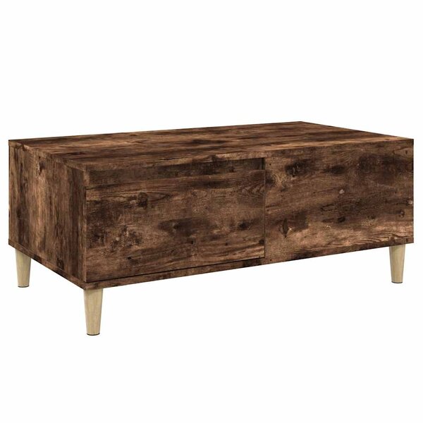 vidaXL Table basse Chêne fumé 90x50x36 5 cm Bois d'ingénierie