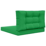 vidaXL Coussin de canapé d'extérieur 2 Pièces Vert Polyester