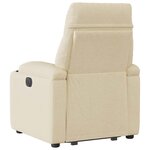 vidaXL Fauteuil inclinable Crème Tissu