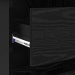 vidaXL Bureau Chêne noir 90 x 37 5 x 75 cm Bois d'ingénierie