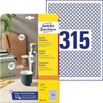 Étiquettes rondes (3 150 pastilles adhésives  Ø 10 mm sur A4 AVERY ZWECKFORM