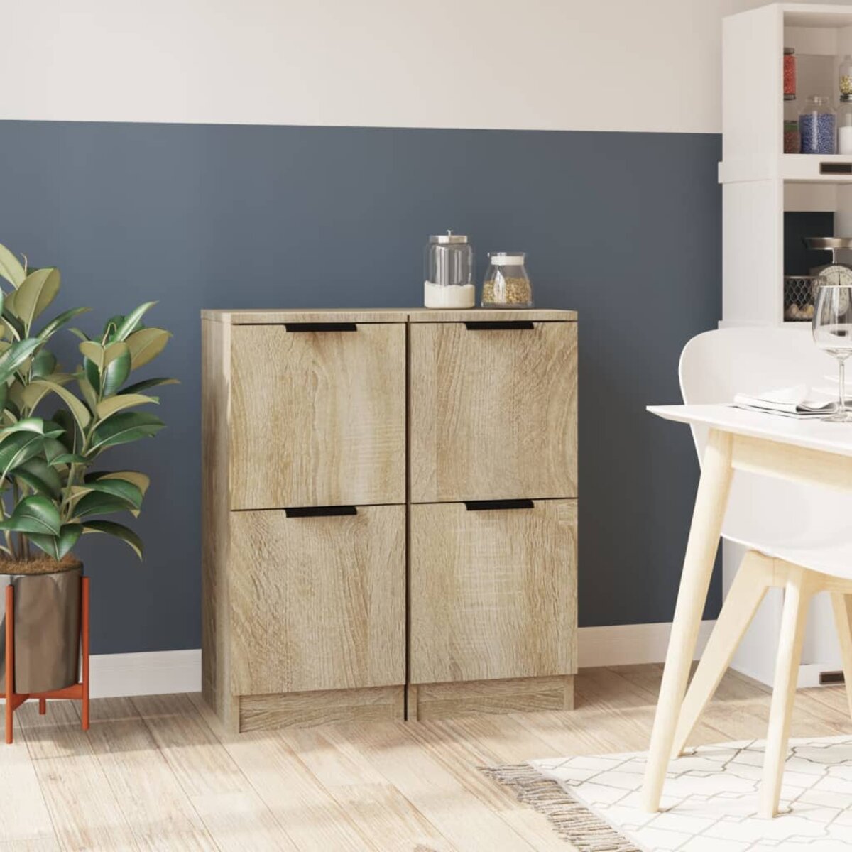 Buffets 2 pcs Chêne Sonoma 30x30x70 cm Bois d ingénierie