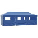 vidaXL Tente de réception pliable avec 8 parois 870x291x315 cm Bleu
