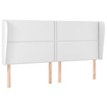 vidaXL Tête de lit avec oreilles Blanc 183x23x118/128 cm Similicuir