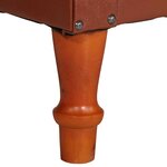 vidaXL Fauteuil marron cuir véritable