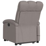 vidaXL Fauteuil inclinable de massage Taupe Tissu