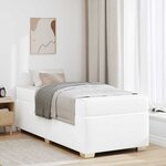 vidaXL Cadre de lit Blanc 90 x 190 cm Faux cuir