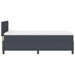 vidaXL Lit avec sommier à ressorts et matelas gris foncé 80x200 cm tissu en velours côtelé