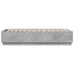 vidaXL Cadre de lit sans matelas gris béton 100x200 cm