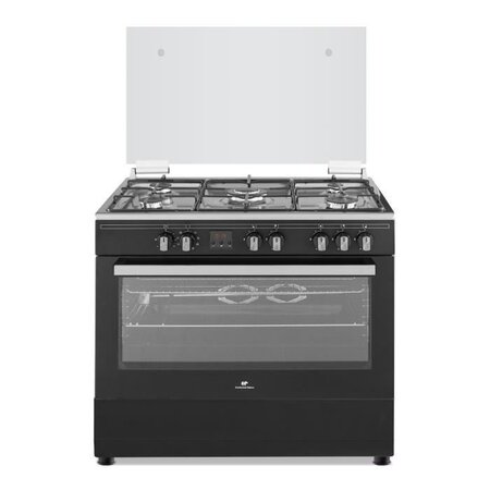 Continental edison cuisiniere piano four multifonctions catalyse 100l affichage digital l90 xh85 cm noir mat et inox