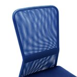 vidaXL Chaise de bureau Bleu 44x52x100 cm Tissu en maille