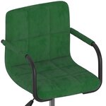 vidaXL Chaises pivotantes à manger lot de 2 vert foncé velours