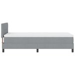 vidaXL Lit à ressorts avec matelas gris clair 90x200 cm en tissu