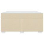 vidaXL Cadre de lit avec matelas Crème 160 x 200 cm tissu