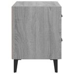 vidaXL Tables de chevet 2 Pièces Sonoma gris 40x35x47 5 cm