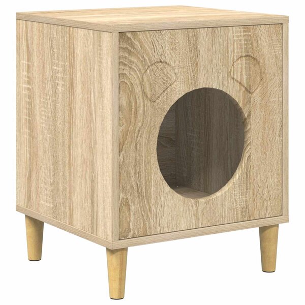 vidaXL Maison pour chat Sonoma 42 5 x 40 x 53 cm Bois d'ingénierie
