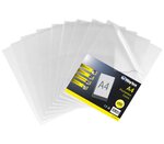 Pochettes Coins A4 Transparent lisse  90 mic  sachet de 50 WAYTEX