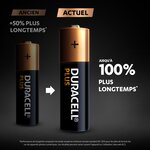 Duracell pack de 4 piles alcalines aa plus  1 5v lr06