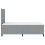 vidaXL Lit à ressorts avec matelas Gris clair 90 x 190 cm tissu