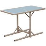 vidaXL Ensemble de bistro 3 Pièces avec coussins résine tressée beige