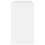 vidaXL Bureau avec tiroir et armoire Blanc brillant 100x40x73 cm