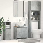 vidaXL Armoire de salle de bain Gris béton 60x33x61 cm Bois ingénierie