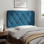 vidaXL Coussin de tête de lit bleu 100 cm velours