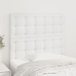 vidaXL Têtes de lit 2 Pièces Blanc 100x5x78/88 cm Similicuir