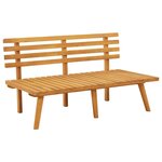 vidaXL Banc de jardin avec coussins 115 cm Bois solide d'acacia