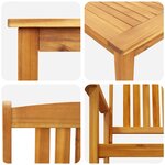 Ensemble de jardin 5 pièces en bois d'acacia