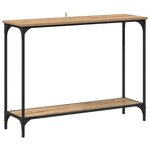 vidaXL Table console avec étagère chêne artisanal 101 x 30.5 x 75 cm