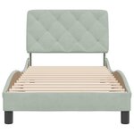 vidaXL Cadre de lit sans matelas gris clair 90x200 cm velours