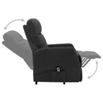 Vidaxl fauteuil inclinable sur pied gris foncé tissu