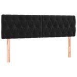 vidaXL Sommier à lattes de lit avec matelas Noir 140x200 cm Velours